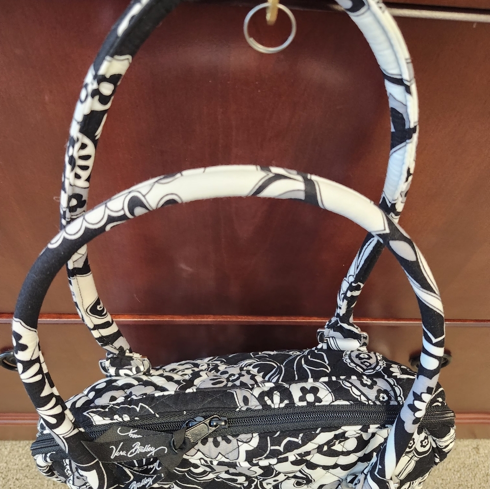 Vera Bradley Midnight Paisley Turnlock Satchel - Picture 9 of 11